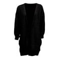 thumbnail image 6 of DHFJKG Women Knitted Cardigan Longline Solid Color Open Front Sweater Wrap Draped Outerwear Soft Loose Fit Leisure Coat, 6 of 6