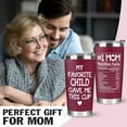 thumbnail image 2 of Mothers Day Gifts for Mom from Daughter, Son - Mom Gifts from Daughter, Son - Best Mom Gifts, Birthday Gifts for Mom, Mom Birthday Gifts Ideas, Funny Mom Gifts, Mom Present - Mom Tumbler 20Oz, 2 of 6
