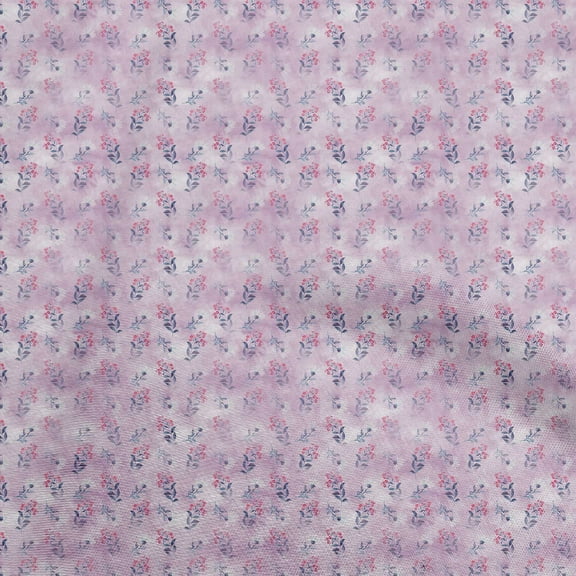oneOone Velvet Light Pink Fabric Watercolor Floral Quilting Supplies Print Sewing Fabric By The Yard 58 Inch Wide