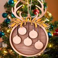 thumbnail image 4 of Colgante de árbol creativo de Navidad redondo con cuerda pequeña para decoración de festivales navideños, 4 of 6