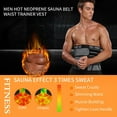 thumbnail image 4 of COMFREE Neoprene Sauna Waist Trainer Corset Sweat Belt for Men Weight Loss Body Shaper Compression Trimmer Workout Fitness Fat Burner Back Support, 4 of 8