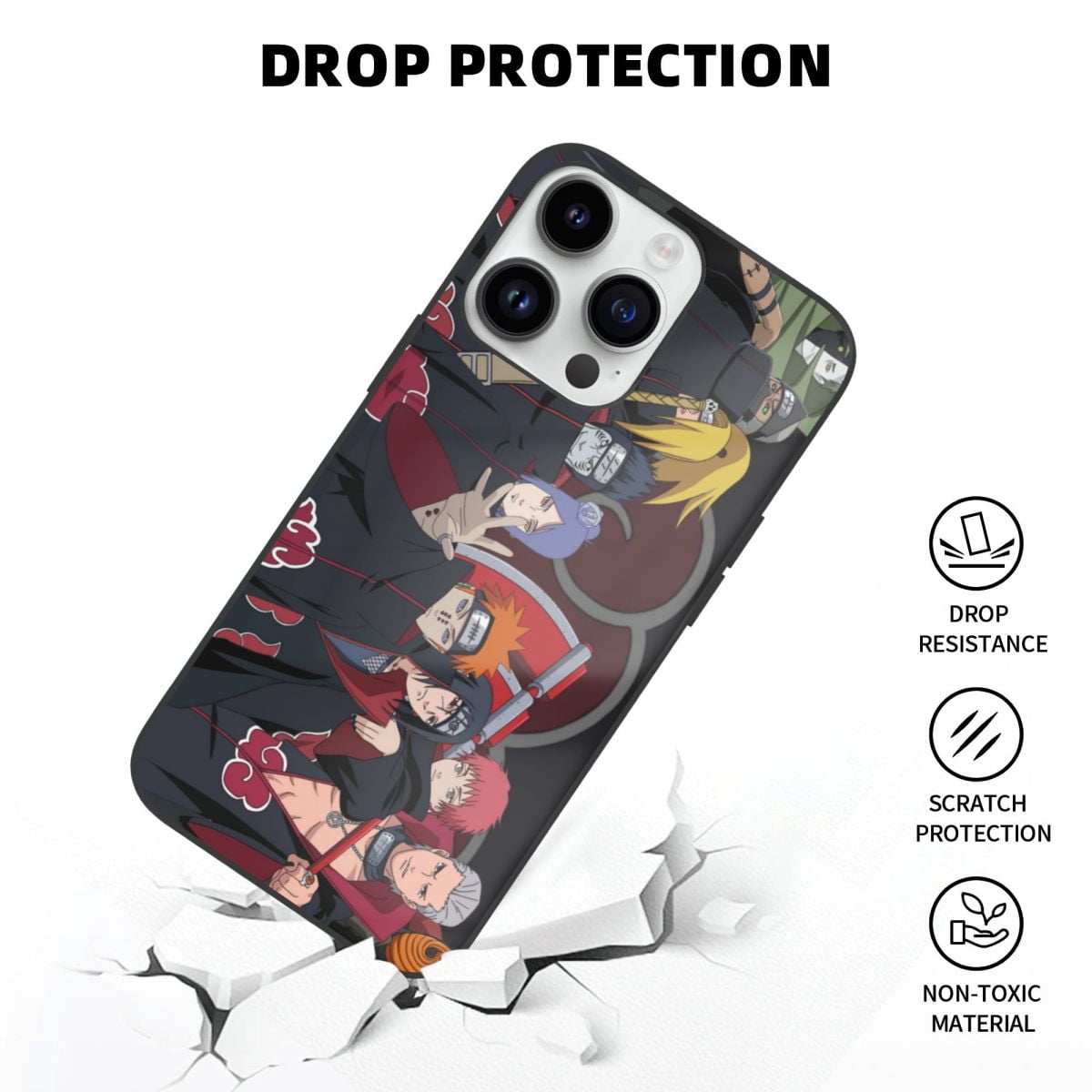 Cheap Relief Anime Naruto Uzumaki Sasuke Kakashi Cover Soft Cartoon  Akatsuki Phone Case for Iphone 13 11 12 7 8 XR X 6 6S XS Pro Max Mini Plus  SE 2020