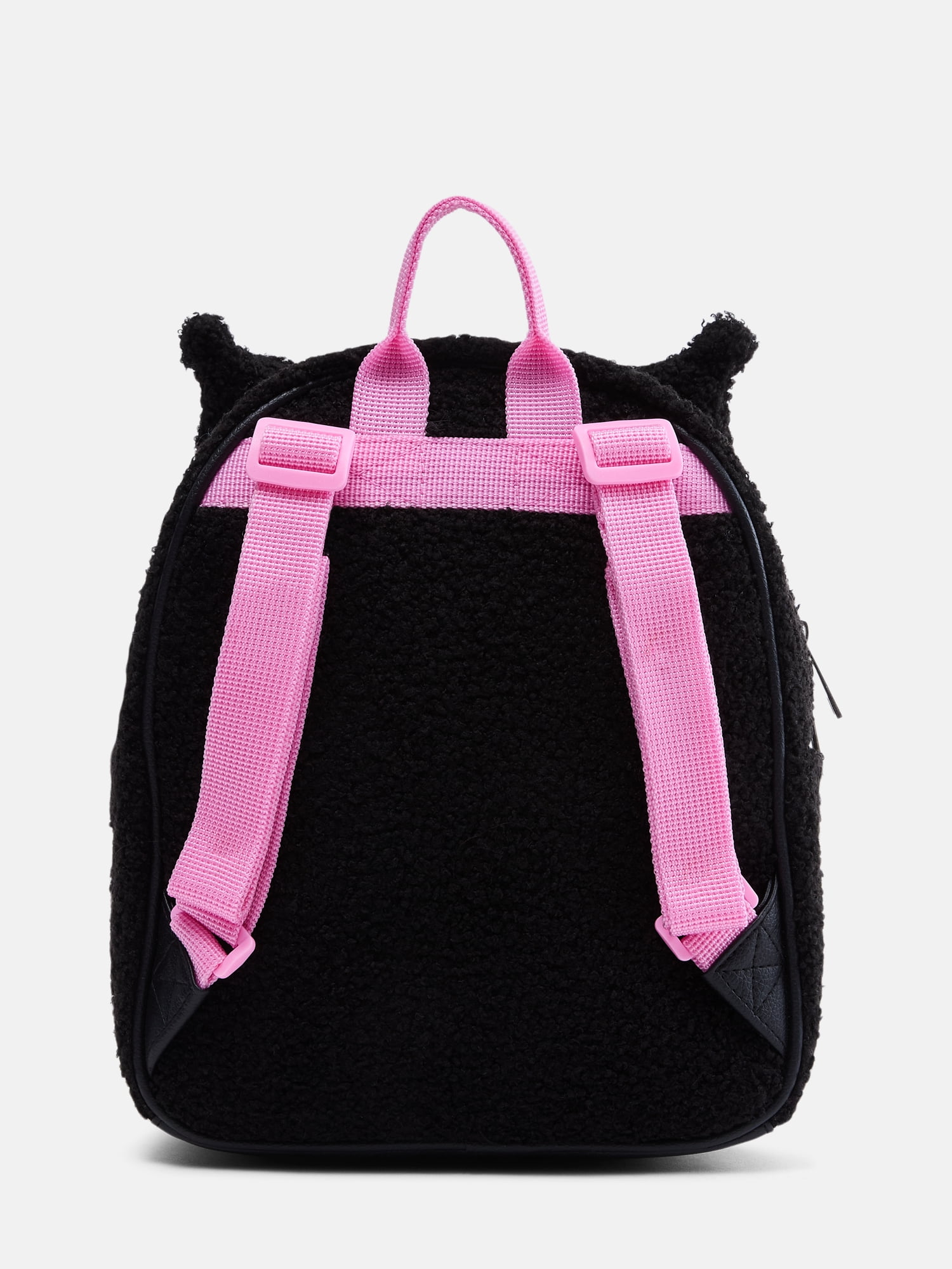 Kuromi Girls 10.5" Chenille Mini Backpack, Black