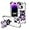 Purple, variant on Compatible with iPhone 14 Case Cute 3D Bear Hidden Stand Kickstand Clear Phone Case with Camera Lens Protector 6D Plating Design Women Men Girly Shockproof Glitter Phone Cover, Blue