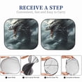 thumbnail image 5 of Kdxio Cloud White Dragon Print 2-Piece Sun Shade Front Windshield - Foldable Car Front Window Sunshades for Most Sedans SUV Truck, 5 of 6