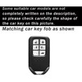 thumbnail image 2 of Key Fob Cover Compatible with Honda Odyssey Freed Elysion 2016-2023 6 Button Keychain Case Holder Protector,B-Black, 2 of 6