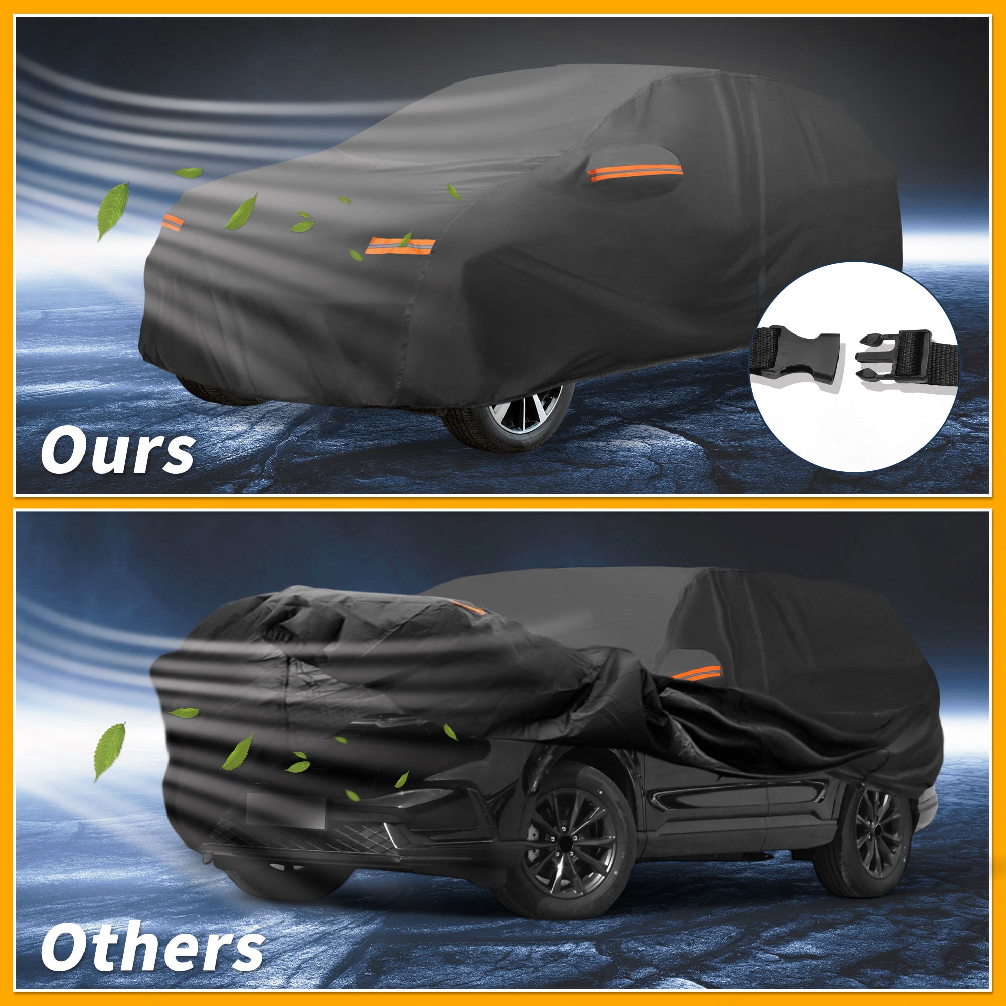 Unique Bargains Durable Waterproof Car Cover Black ["for Honda CRV"]
