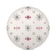thumbnail image 2 of 15.4" Round Placemat Set of 1 Polyester Fabric Place Mats Non-Slip Dining Kitchen Table Mats for Kitchen Party Decor Minimalist Line Snowflakes and Stars, 2 of 5