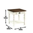 thumbnail image 3 of Joanna Farmhouse Two-tone Ivory and Mocha Wood End Table, 3 of 5