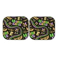 thumbnail image 7 of Goofa Mardi Gras3 Pattern 2 Piece Car Windshield Sun Shade Foldable | Front Windshield Shade for Sun, Heat and UV Rays | Sunshade for Car Front Window-Large, 7 of 7