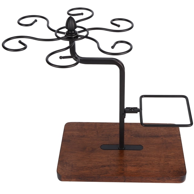 Wine Glass Holder, Rust Resistance Stable Structure Glass Drying Rack, Easy To Clean Wine Glass , For Homes Bars Black