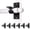 Black, variant on DGSHUANQOU Clear Curtain Rod Holders 6 Count