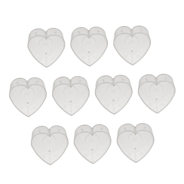 10 vasos transparentes para velas, moldeables, románticos, para bodas, hogar y bricolaje. escuchar 4x2cm