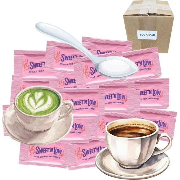 SugarPax Zero Calorie Sweetner Bundle of 200 Sweetener, Ideal for 200 Servings of Tea/Coffee - 200 Sweetener Packet
