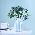 thumbnail image 6 of Black and White Ceramic Vase, Mid Century Modern Striped Small Vases for Flower&pampas Grass Centerpiece, Black White Checkered Vase for Dining Table Kitchen Tabletop Minimalist Decorative, 6 of 7