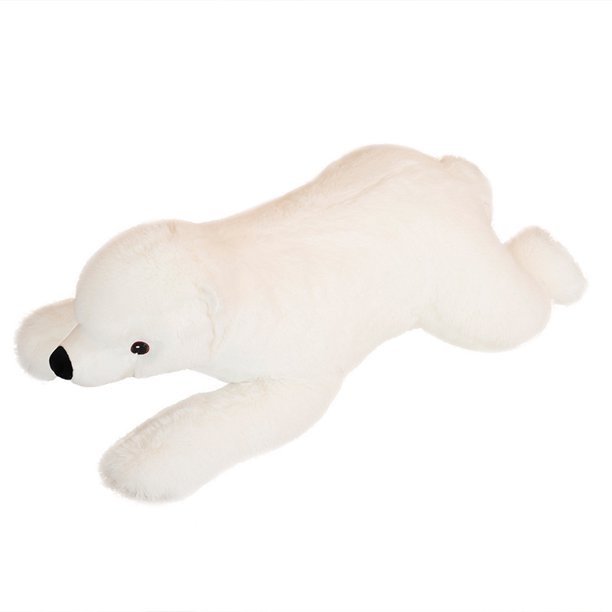 Muñeca de peluche con dibujos animados de osos polares, peluche suave, 60 cm