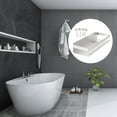 thumbnail image 4 of EXHUMKY Wall Mounted Bathroom Shelf Stainless Steel Storage Rack 1 Set Space Saving Organizer, 4 of 6