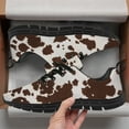 thumbnail image 3 of Customuart Cow Print Sneakers for Womens Running Shoes Brown Size 5.5, 3 of 5