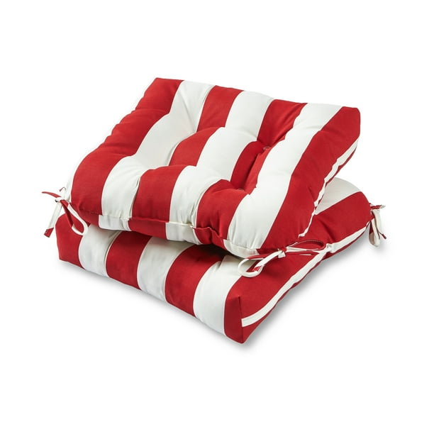 Cabana Stripe 20 in. Plush Outdoor Chair Cushion, Set of 2 - Walmart