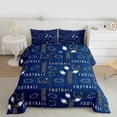 thumbnail image 2 of Homewish Football Sport Full Size Comforter Sets,Rugby Helmet Bedding Comforter Set,White Blue Black Bedding Sets For Boys Teens,Breathable Home Decor Reversible,3 Pieces, 2 of 8