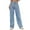 O-Light Blue, variant on Wide Leg Jeans for Women High Waisted Slim Fit Sexy Bell Bottoms Jeans Vintage Y2K Pull-On Pants with Pockets