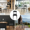 thumbnail image 4 of Silla de Comedor Apilable con Patas de Metal - Resistentes al Agua y Fáciles de Limpiar, para Interiores y Exteriores - Ideales para Cocina, Oficina, Restaurante o Terraza, negro, 4 of 7