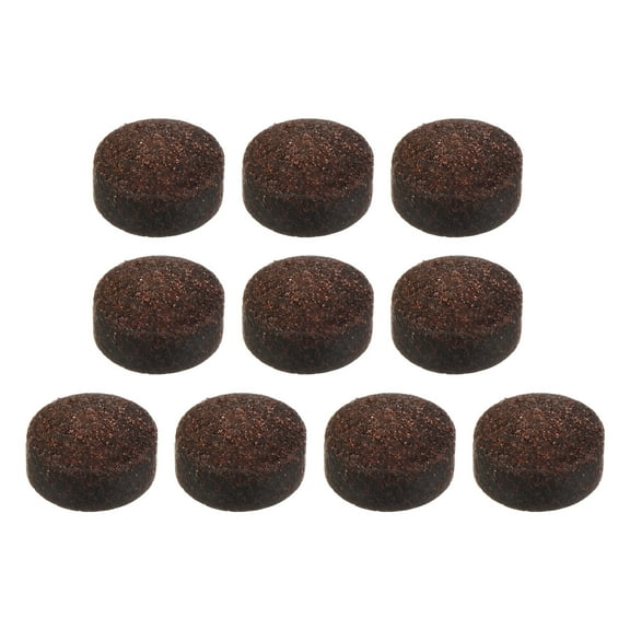 Uxcell 11mm Pool Cue Tips Snooker Billiard Cue Tips Pool Stick Tips, Brown 10 Pack