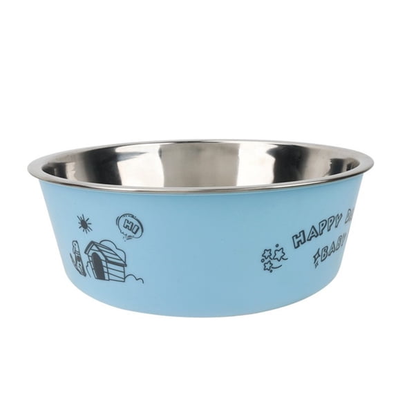 Stainless Steel Dog Bowls | Cat Bowls (Set of 1) - Anti Skid Dog Water Bowl | Cat Water Bowl - Dishwasher Safe(5.5Inch,Blue)