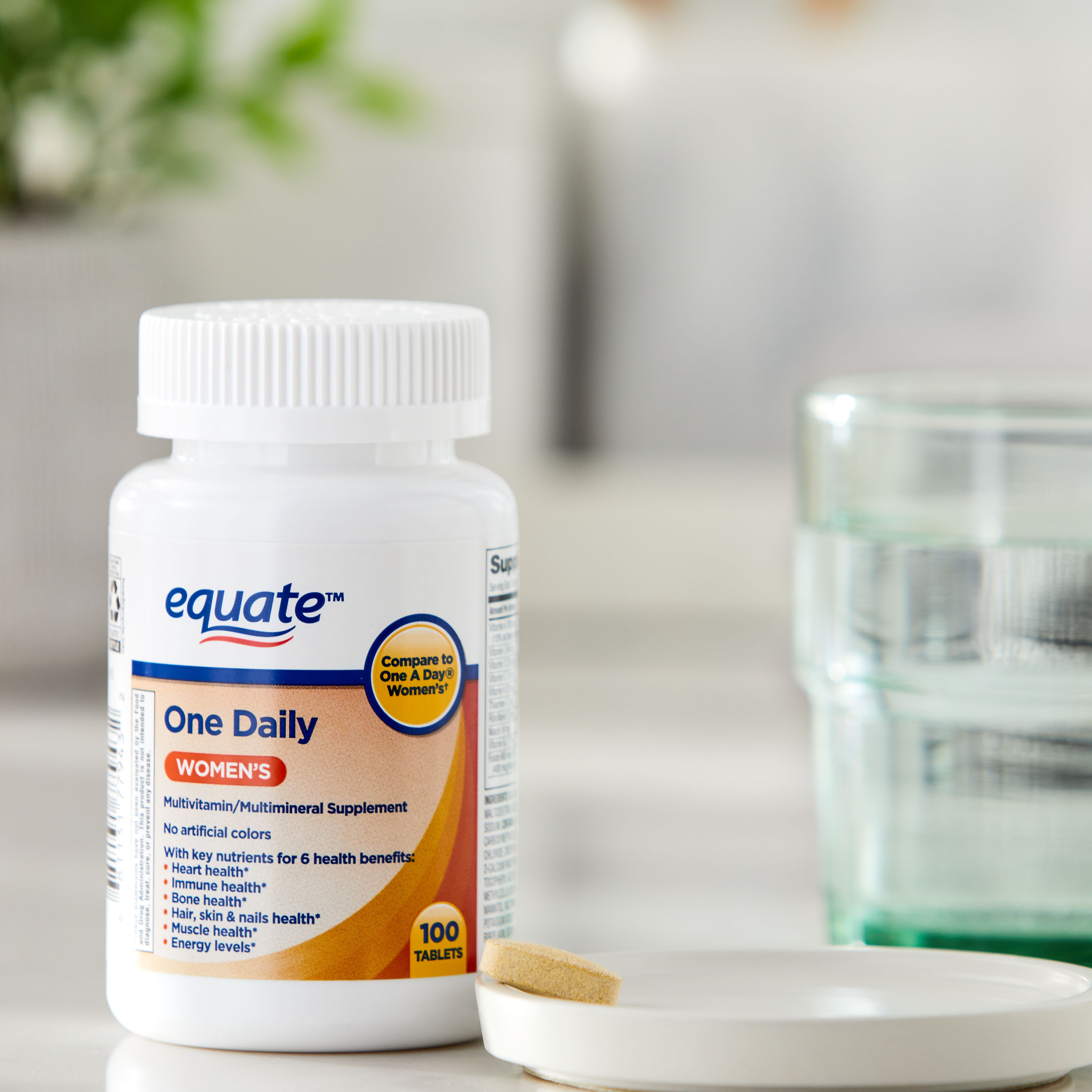 Multivitamínico/multimineral diario para mujeres, tabletas para la salud femenina, 100 unidades, compárese con One a Day Women's 4