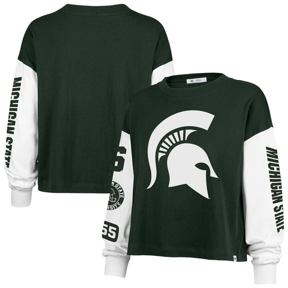 Women's '47 Green Michigan State Spartans Sydney Long Sleeve T-Shirt