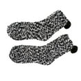thumbnail image 4 of COSMOBETTY 1 Pair Comfy Socks Black Polyester Spandex for Winter Mornings Everyday Activities Sleep, 4 of 8