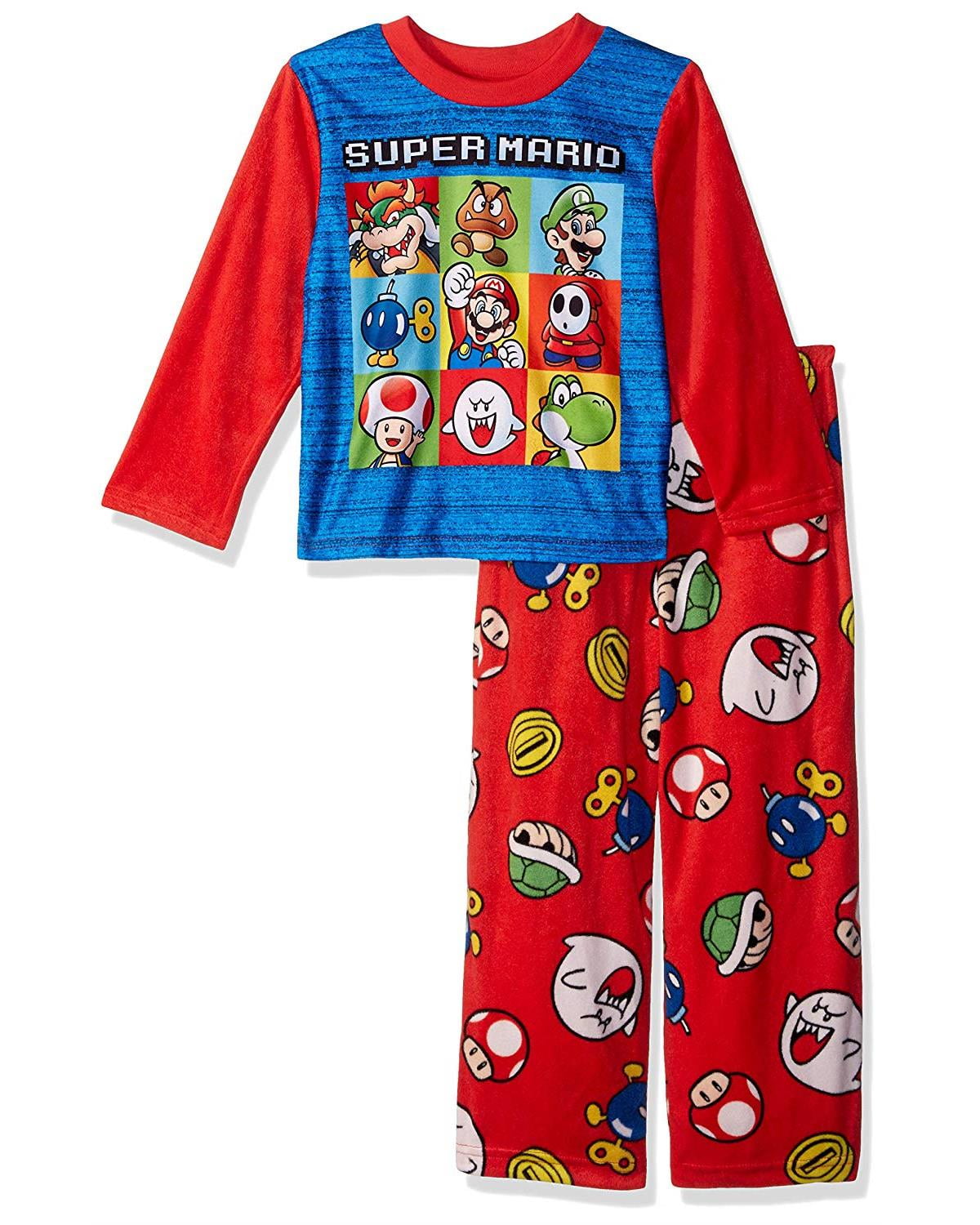 Komar Kids Boys' Big Mario Robe, Red Pajama, Size Large / 1012