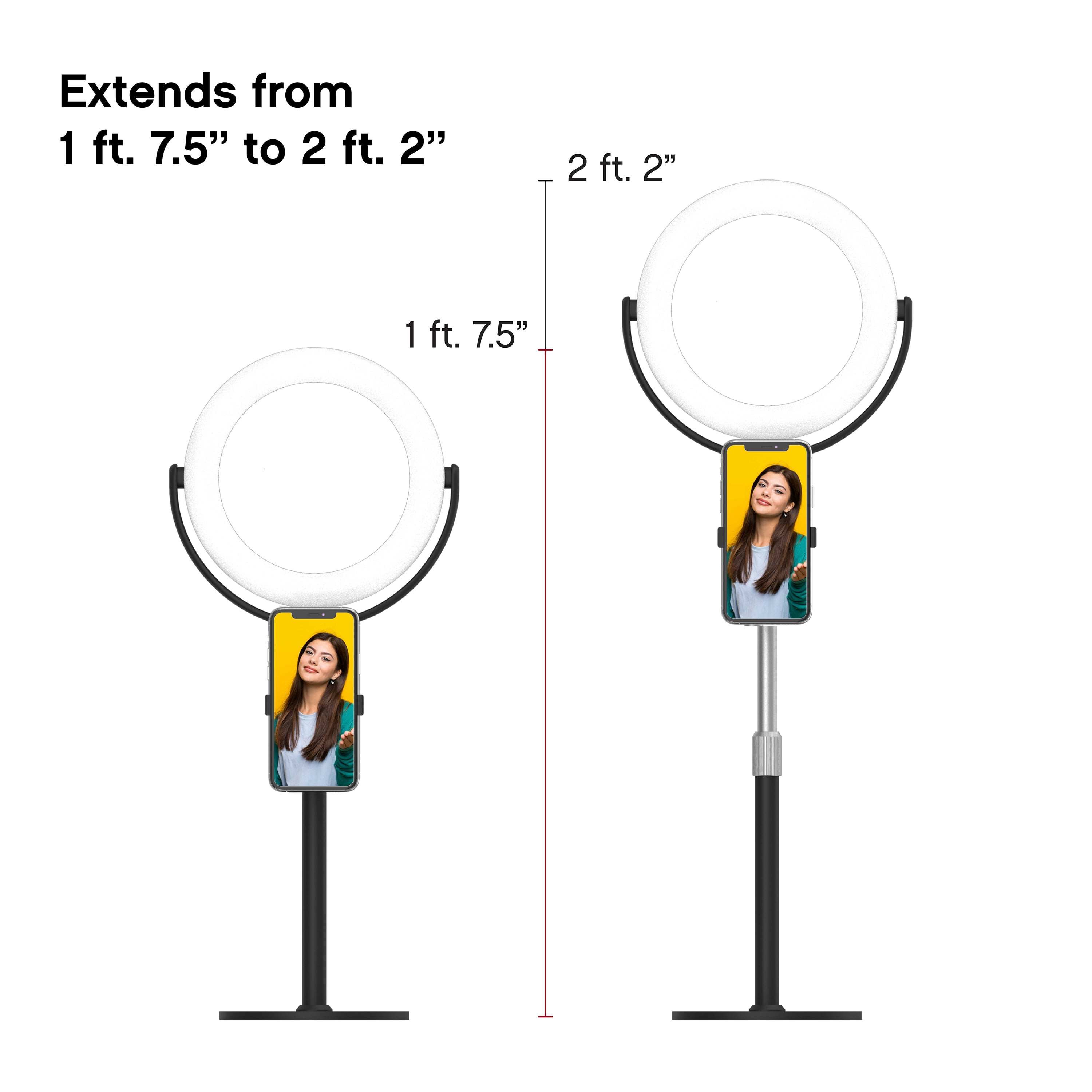 ON AIR 8 in. LED Ring Light with Multiple Light Modes and Brightness Levels