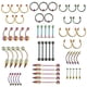 thumbnail image 2 of 60 piezas de acero inoxidable nariz herradura labio lengua ceja Tragus cuerpo joyería Zulema joyería piercing del cuerpo, 2 of 8