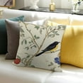 thumbnail image 3 of Yellow Floral Butterfly Bird Peony Chinoiserie Vintage Outdoor Summer Decorations Decorative Throw Pillows, 3 of 5