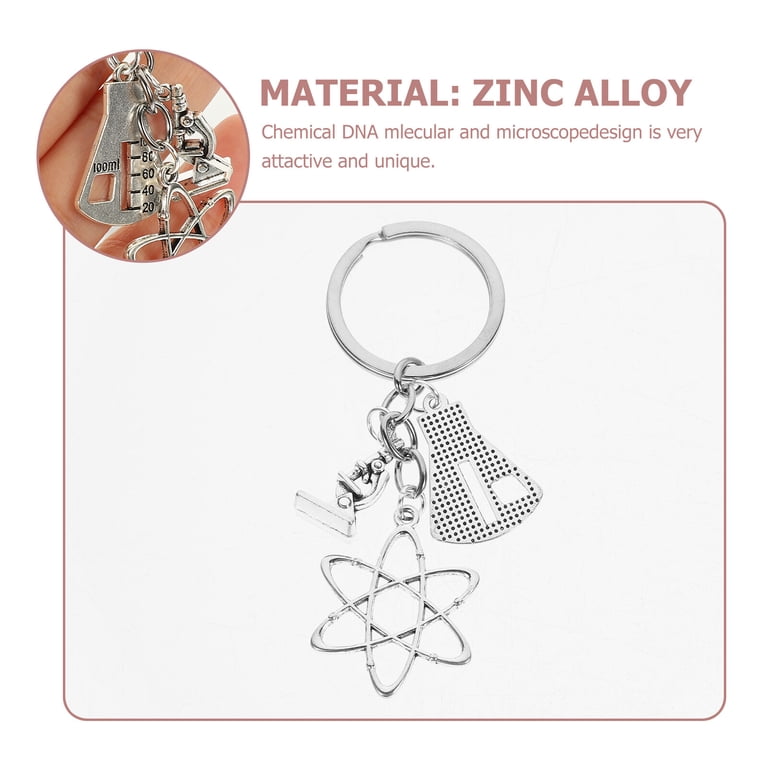 NUOLUX Keychain Science Gift Key Microscope Teacher Chemistry