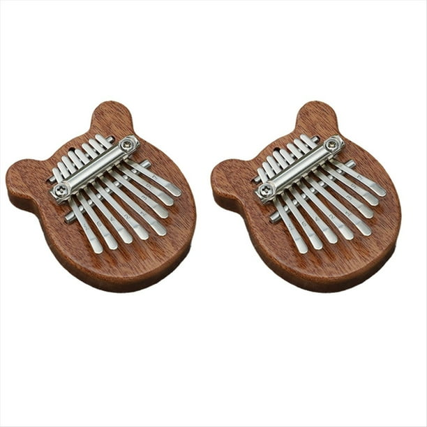 Mini Kalimba Mini Piano de Pulgar Instrumento de Piano de Dedo Portátil para Principiantes de 8 Tonos A