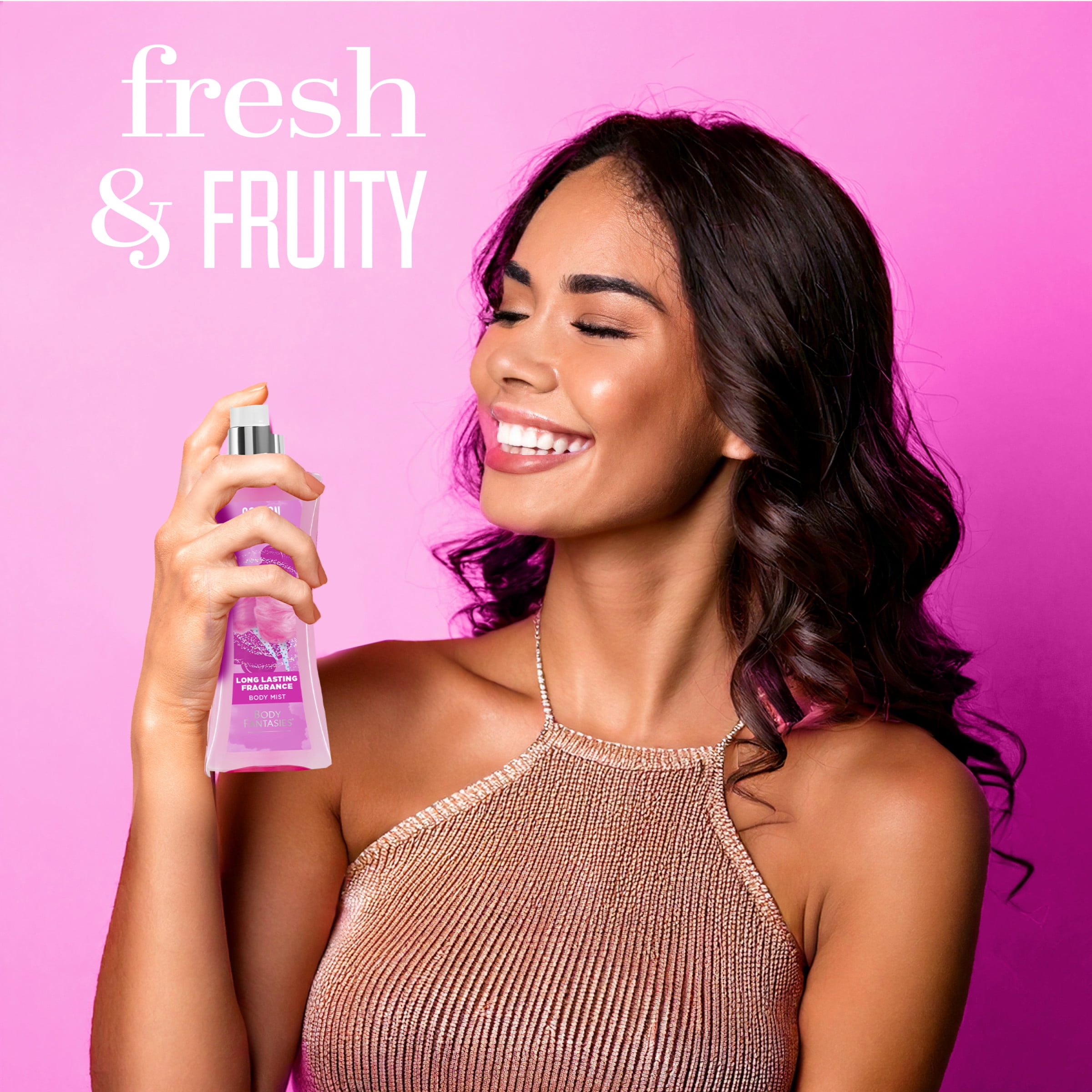 Body Fantasies Cotton Candy Body Spray for Women, 3.2 fl oz