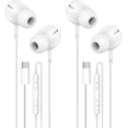thumbnail image 2 of HSAPOW-2 Pack USB C Headphones for iPhone 16/15 Pro Max Plus[MFi Certified] Type C Earbuds with Mic & Remote ControlNoise Cancelling Wired Earphones for iPad Pro, Galaxy S23/S22/S21/S20/Ultra Note 10, 2 of 4