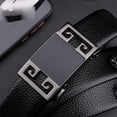 thumbnail image 3 of Men's genuine leather belt, first layer cowhide automatic buckle belt, men's business casual black genuine new belt., 3 of 5
