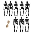 thumbnail image 3 of Minifiguras de esqueleto para Halloween, figuritas coleccionables de 14cm, manualidades colgantes para fiesta, decoración de Halloween en miniatura, 8 Negro, 3 of 9