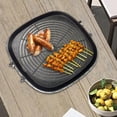 thumbnail image 6 of TISHITA Korean Grill Pan Aluminium Baking Tray Easy to Clean Heavy Duty Frying Pan Barbecue Plate for Garden Home Barbecue Travel BBQ Square, 6 of 8