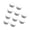 Round, variant on Geemin 10Pcs Sink Overflow Hole Cover Bathroom Rubber Wash Basins Overflow Rings