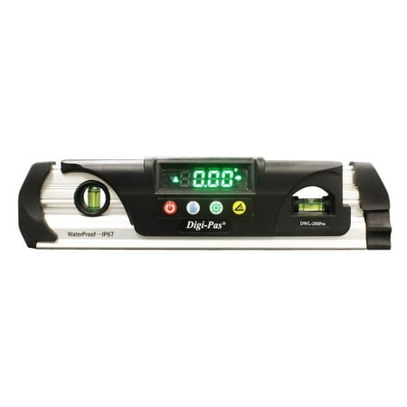 UPC: 8887726110310 | Digi-Pas DWL280PRO Waterproof IP67 Digital Torpedo Level and Protractor  Magnet  LED Bright Display  9 inch