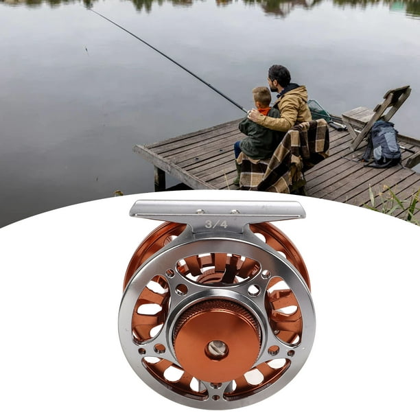 Spptty Fly Fishing Reel, Efficient Braking 3 Bearings Oxidation Treatment Adjustment Metal Fly Reel For Outdoor Fishing
