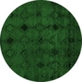 thumbnail image 1 of Ahgly Company Indoor Round Oriental Green Industrial Area Rugs, 3' Round, 1 of 4