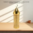 thumbnail image 4 of Retro Metal Wind Lamp, Handcrafted Golden Iron Lantern for Wedding Decor, Aromatherapy Candle Holder with Wind , Battery Operated Indoor Home, 4 of 7