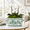 10.6" Green Floral, variant on Blue And White Ceramic Planter Pot, 7.4" & 10.6" Sizes, Indoor Decorative Flower Vessel