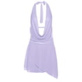 thumbnail image 4 of Bibifish Womens Skirt Sets Summer Stylish Going Out Sleeveless Halter Drape Chiffon Tank Tops And Bodycon Mini Skirt Casual Skirt Sets, 4 of 5