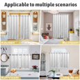 thumbnail image 6 of Grey Geometric Kitchen Curtains Short 45 Inch Length, Modern White Stripe Abstract Distortion Art Grommet Top Bedroom Living Room Curtains, Light Filtering Cafe Curtain Drapes 2 Panels Set 84''x45'', 6 of 9